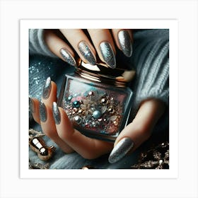 Christmas Nails Art Print