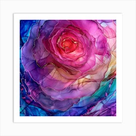 Abstract Rose 1 Art Print