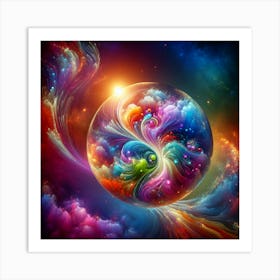 Psychedelic Sphere Art Print