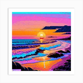 Dreamy Sunset Beach Art Print