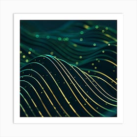 Abstract Wave Pattern 15 Art Print