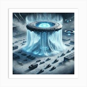 A Futuristic Sci Fi Depiction Of The Frostveil Clo Art Print