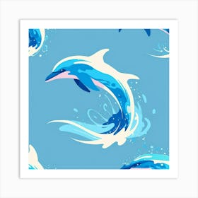 Dolphins In The Sea Art Print Art Print