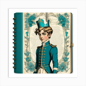 Albedobase Xl Princes Boy Edith Holden Style Blue And Ivory Ju 2 (1) Art Print