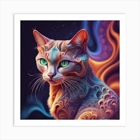 Magical Cat 2 Art Print