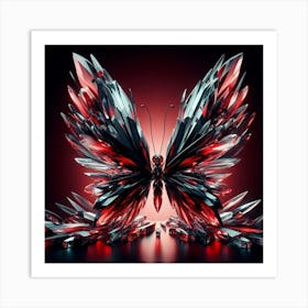 Butterfly With Crystals 2 Art Print