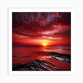 Sunset Over The Ocean 145 Art Print