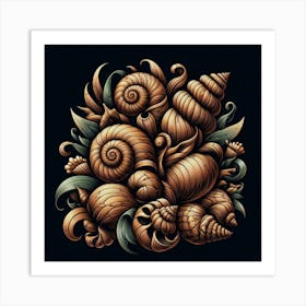 Sea Shell Art Piece Art Print