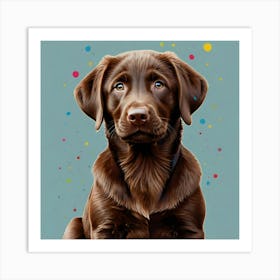 Chocolate Labrador Retriever 3 Art Print