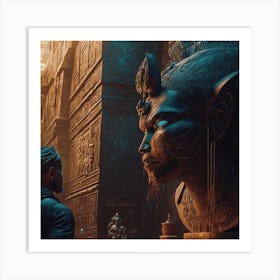 Egyptian Statue Art Print