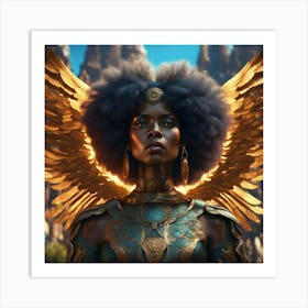 Afrofuturism Angel Art Print