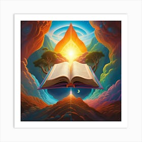 Open Book Pop Art enlightenment Art Print