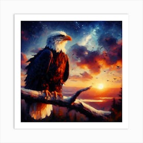 Wild Bald Eagle Painting -Artwork 28 Art Print