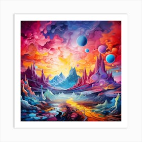 Abstract Landscape Painting Art Print