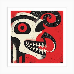 Devil Skull Art Print