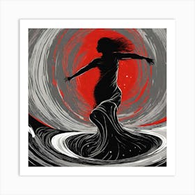 Woman In The Water 1 Art Print