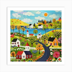 Kids Travel Illustration England 2 Art Print