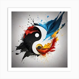 Yin Yang Painting 2 Art Print