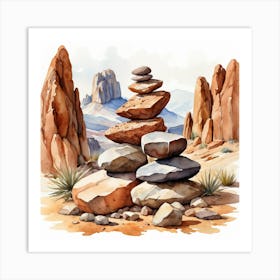 Pile of rocks Art Print