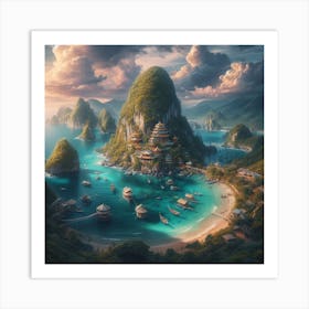 Asian Island Art Print