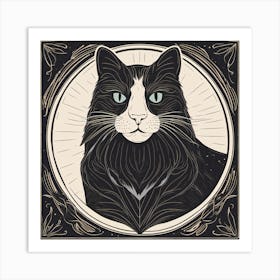 Cat In A Frame Art Print