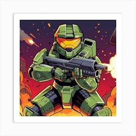 Master Chief from Halo Art Print