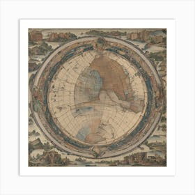 Map Of The Arctic Art Print