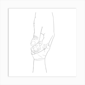 Line Drawing Parent Child Art Print