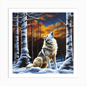 Howling Wolf 3 Art Print