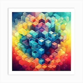 Cubes 2 Art Print