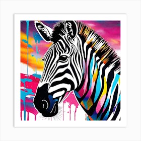 Zebra Painting Art Print