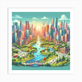 Chicago Cityscape Art Print