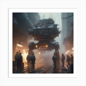 Cyberpunk City 3 Art Print