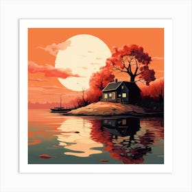 House On The Lake Art Print