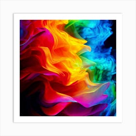 Color Brightness Vibrant Electric Power Gradient Vivid Intense Dynamic Radiant Glowing En (10) Art Print