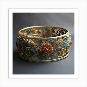 Gold And Red Bangle Art Print