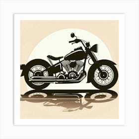 Motorcycle Silhouette Art Print