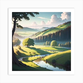 Landscape Painting 1 Art Print