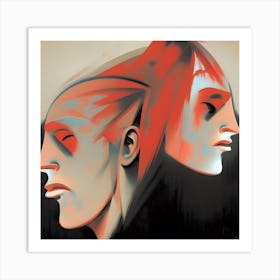 Two Heads Art Print