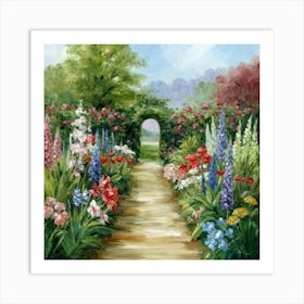 Into The Garden Art Print Painting Poster 1 Art Print