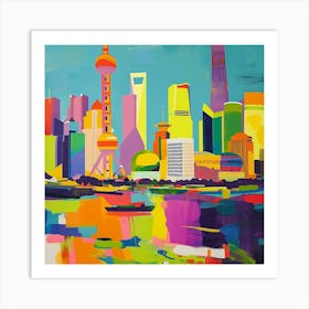 Abstract Travel Collection Shanghai China 2 Art Print