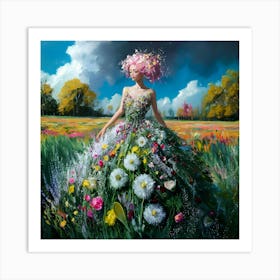 Flower Girl 11 Art Print