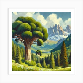 Landscape Painting 2 Art Print