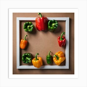 Peppers In A Frame 29 Art Print