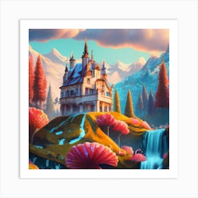 A beautiful and wonderful castle in the middle of stunning nature 9 Art Print