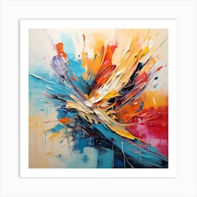 Ethereal Palette: Vivid Hues in Oil Art Print