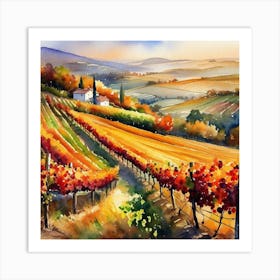 Tuscan Vineyards 4 Art Print