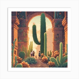 Cactus Garden 2 Art Print