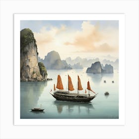 Ha Long Bay Vietnam Art Print 3 Art Print