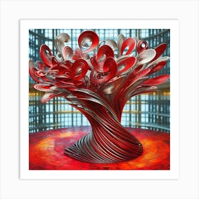 Red Tree Art Print